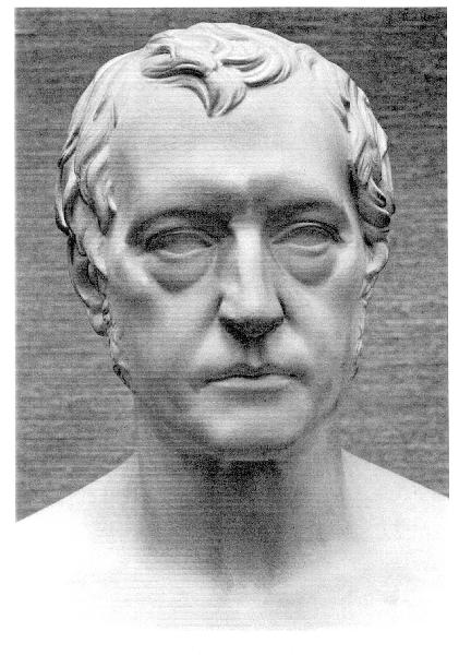 Hegel, gipsabguß der marmorbüste von Ludwig Wilhelm Wichmann